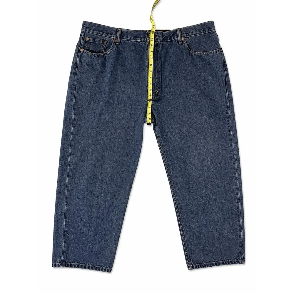Levi’s 550 Relaxed Fit Jeans Mens 46x32 (Measures 46x30) Blue Denim READ